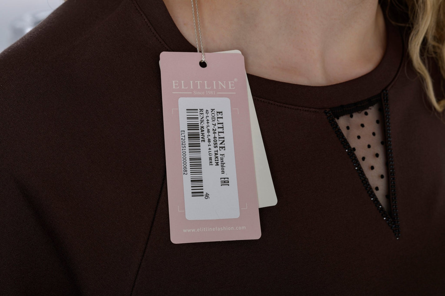 Wholesale Women’s Ponte Set Lace and Rhinestone Crystal Embellished V - Neck Top Pants - Elitline - Elitlineglobal