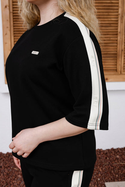 Wholesale Women's Elegant Striped Cotton Lounge Set - Elitline - Elitlineglobal