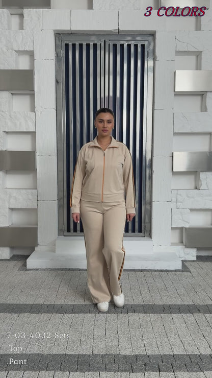 Floral lace side stripe detail on luxury wholesale joggers - Elitline video